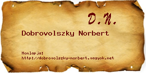 Dobrovolszky Norbert névjegykártya