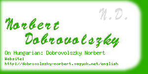 norbert dobrovolszky business card